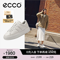 爱步（ECCO）板鞋女 24年秋季休闲百搭面包鞋厚底板鞋 街头舞台219583 砂砾色21958358261 40