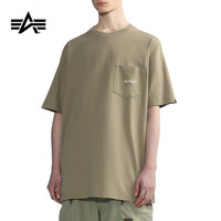 ALPHA INDUSTRIES 男女同款春夏美式宽松口袋简约短袖T恤2052LXK