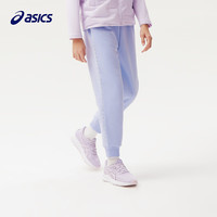 亚瑟士 童装2024年秋冬季针织卫裤加绒加厚保暖运动长裤 8864流光紫 150cm