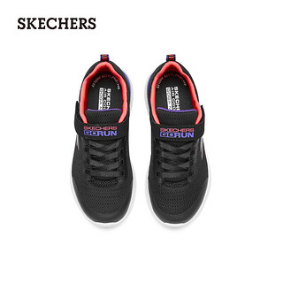 斯凯奇（Skechers）秋冬女童运动减震跑步鞋302427L 黑色/紫色/BKPR 33.5码