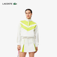 法国拉科斯特 LACOSTE女装24秋季时尚拼色半拉链卫衣|SF2559 I5U/白色/黄绿拼色 36 /160