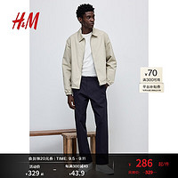 H&M2024秋季男装标准版型外套1234637 米色 170/92