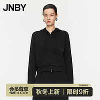 JNBY24秋卫衣开襟连帽长袖5O9414570 001/本黑 M