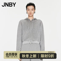 江南布衣 JNBY24秋卫衣开襟连帽长袖5O9414570 040/银灰 XS