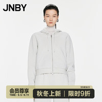 江南布衣 JNBY24秋卫衣开襟连帽长袖5O9414570 044/珠光银 XS