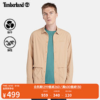 Timberland 男装外套式衬衫24春夏休闲快干夹克|A5SDE A5SDEEH3/浅小麦色 XXL