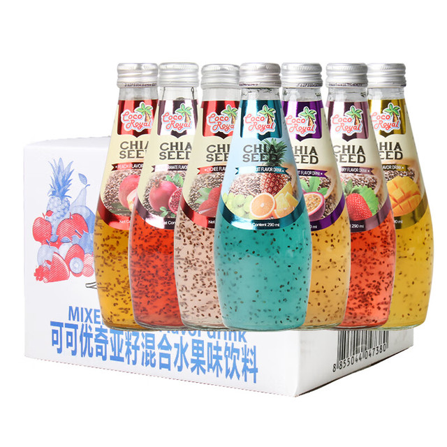 Coco Royal 可可优 COCOYO 可可优 奇亚籽果汁饮料 290mL*12瓶
