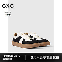 GXG男士复古潮流德训鞋G24X504008 米白/黑色 43