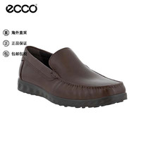 爱步（ECCO）乐福鞋男 莫卡辛休闲牛皮鞋 轻巧莫克540514 01482可可棕 40 