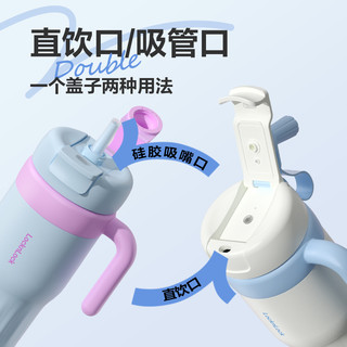 乐扣乐扣小冰霸杯保温杯不锈钢水杯保冷杯2024吸管办公室男款