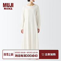 MUJI 无印良品（MUJI）女式 粘纤混 宽松版 连衣裙 女装裙子春秋 FD1JVC4S 象牙色 XL （165/92A）