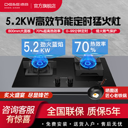 DE&E 德意 定时款燃气灶773T天然气液化气灶煤气灶双灶家用5.2KW猛火灶