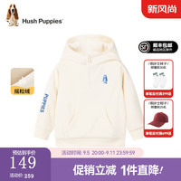 暇步士（Hush Puppies）童装儿童男女大童秋冬季休闲百搭柔软舒适卫衣 奶油色C款 偏厚 150cm