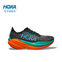 HOKA ONE ONE男女款秋季马赫 X2竞训公路跑步鞋MACH X 2缓震轻便 黑色/湖绿色-女 36.5