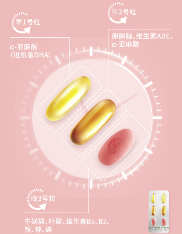 值选:美好蕴育 孕妇营养素补充胶囊片剂 90粒