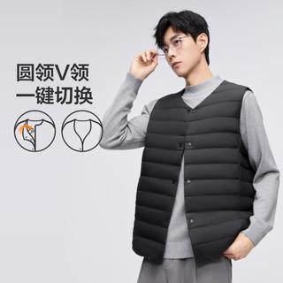 男式舒适温暖轻薄羽绒内搭短款马甲
