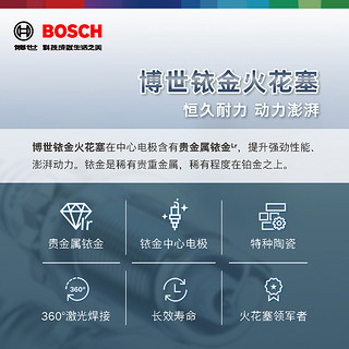 BOSCH 博世 双铱金火花塞适用于奔驰AMG GT威霆GL级V级V260唯雅诺G级G350