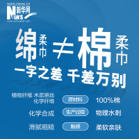 全棉时代 100%棉婴儿棉柔巾超柔洗脸巾乳霜巾宝宝干湿两用80抽*12