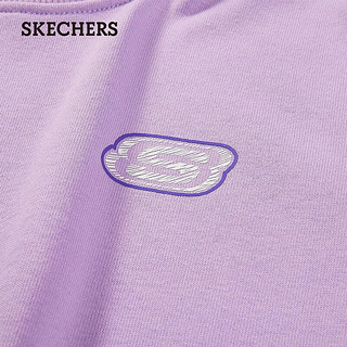 斯凯奇（Skechers）男女童装针织套头卫衣舒适中大童上衣L322K046 薰衣草紫/00KC 4XL