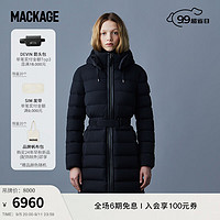 Mackage 摩登专致系列-女士 ASHLEY可拆卸连帽轻薄羽绒外套合身经典简约长 黑色 M