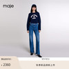 Maje2024秋季新款女装新复古回潮设计感牛仔裤长裤MFPJE00615