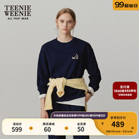 Teenie Weenie小熊女装圆领美式卫衣女2024早秋新款女休闲长袖上衣