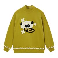 萌萌小羊图案卫衣女秋冬彩色可爱半高领卫衣