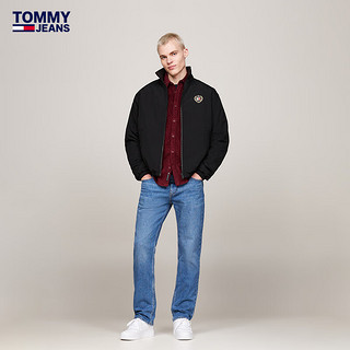 TOMMY JEANS【双面穿】24秋冬男学院风摇粒绒立领宽松抓绒衣夹克19643 黑色BDS S