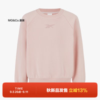 little MO&Co.REEBOK联名系列 little moco童装24秋男女童圆领长袖套头卫衣 灰粉色 110/52
