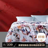 富安娜 FUANNA单层法兰绒儿童毯 灰色-复古国风 200*230cm