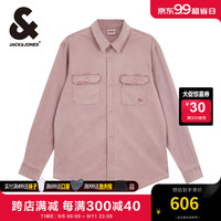 杰克·琼斯(JACK&JONES)秋季新款男士常规字母刺绣潮流舒适百搭短袖衬衫224305035 C18