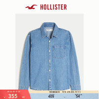 HOLLISTER24秋季新款宽松百搭休闲棉质牛仔长袖衬衫男...