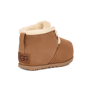 UGG 男女同款舒适平底休闲面包鞋经典胖头系带鞋 1158261 栗色 37