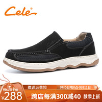 策乐 Cele秋季新款2024休闲皮鞋男商务通勤反绒皮鞋男士百搭软底套...