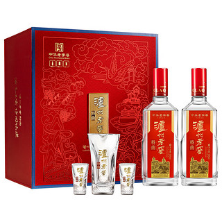 泸州老窖（LUZHOULAOJIAO）特曲浓香型高度白酒 52度500ml*2瓶礼盒（节日送礼）