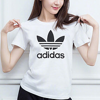 adidas 阿迪达斯 三叶草短袖女官方旗舰2024新款夏季经典半袖休闲T恤潮女