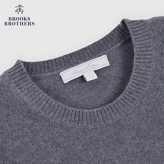 布克兄弟（BrooksBrothers）女士24早秋美利奴羊毛珍珠logo毛衣 0007-灰色 M