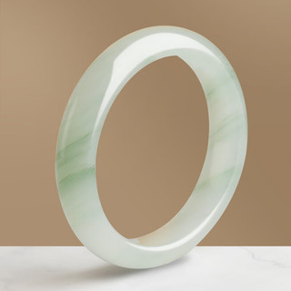万般宜天山翠手镯玉手镯女款冰透玉镯子【带证书】 内径为61-62mm【附证书】