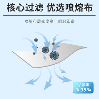 泰恩康医用外科口罩一次性医院护理防护防尘防菌防甲流流感三层成人口罩 医用外科口罩【10只装】