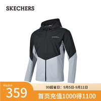 斯凯奇(Skechers)2024年秋季男女同款保温保暖加绒梭织P424M121 碳黑/0018 XXL