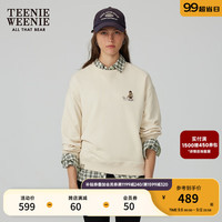 Teenie Weenie小熊女装圆领美式卫衣女2024早秋女休闲长袖上衣 乳白色 170/L
