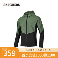 斯凯奇(Skechers)2024年秋季男女同款保温保暖加绒梭织P424M121 百里香绿/031F L