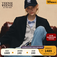 Teenie Weenie小熊秋季高智感学院风西装外套通勤女 黑色 170/L