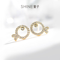 SHINE萱子饰品卡通小鱼耳钉银饰耳环精致耳饰小众设计感