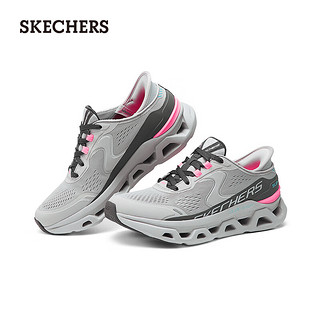 斯凯奇（Skechers）女鞋Slip ins闪穿鞋2024夏季休闲鞋轻质缓震舒适150510 灰色/粉红色/GYPK 37.5