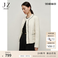 玖姿·安娜蔻都市简约风小香风圆领上衣外套女2024秋季新款