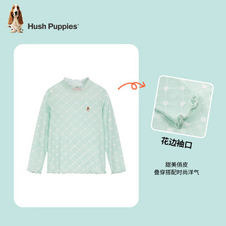 暇步士（Hush Puppies）童装儿童打底衫男童女童春秋季大童时尚简约舒适百搭打底衫 青黛绿A款 薄款 155cm 偏大半码