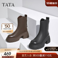 他她(TATA)2024冬时尚休闲时装短靴女新款CGG02DZ4