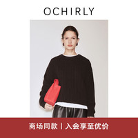ochirly欧时力100%澳大利亚羊毛套头毛衣女针织24秋冬季新品通勤