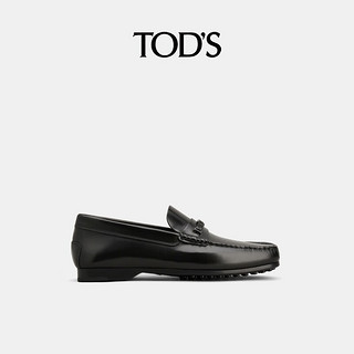 托德斯 TOD'S2024秋冬男士KATE麻花扣皮革乐福鞋单鞋男鞋 黑色 40.5 脚长26.1cm